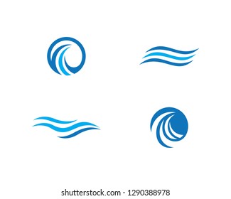 Water Wave symbol and icon Logo Template