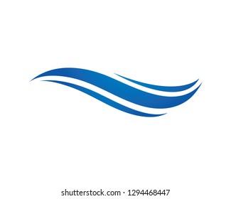 Water Wave symbol and icon Logo Template vector