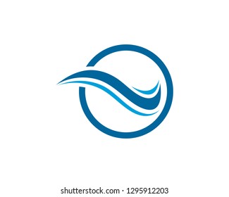 Water Wave symbol and icon Logo Template vector