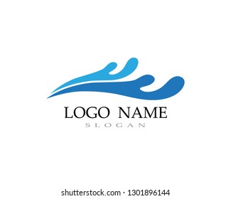 Water Wave symbol and icon Logo Template vector