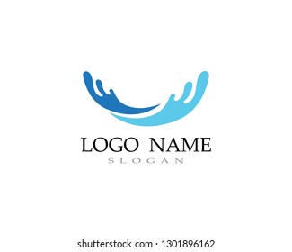 Water Wave symbol and icon Logo Template vector