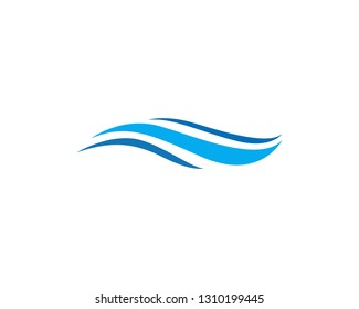 Water Wave symbol and icon Logo Template vector
