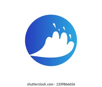 Water Wave symbol and icon Logo Template vector - Vector