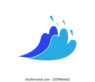 Water Wave symbol and icon Logo Template vector - Vector