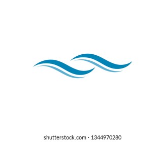 Water Wave symbol and icon Logo Template vector