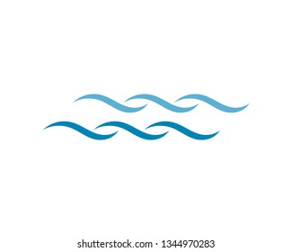 Water Wave Symbol Icon Logo Template Stock Vector (Royalty Free ...