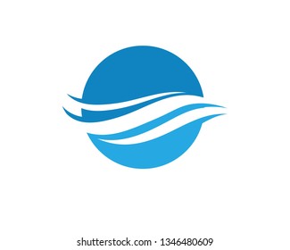Water Wave symbol and icon Logo Template vector