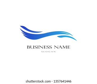 Water Wave symbol and icon Logo Template vector - Vector