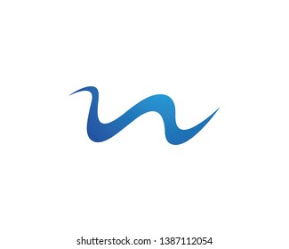 Water Wave symbol and icon Logo Template vector