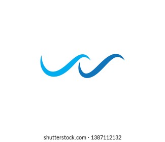 Water Wave symbol and icon Logo Template vector