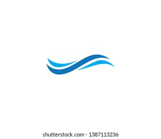 Water Wave symbol and icon Logo Template vector