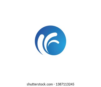 Water Wave symbol and icon Logo Template vector