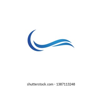 Water Wave symbol and icon Logo Template vector