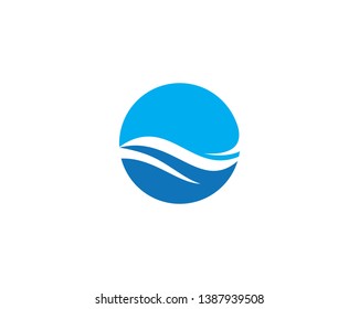 Water Wave symbol and icon Logo Template vector