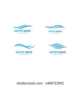 Water Wave symbol and icon Logo Template vector