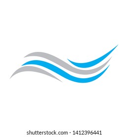 Water Wave symbol and icon Logo Template vector
