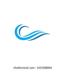 Water Wave symbol and icon Logo Template vector