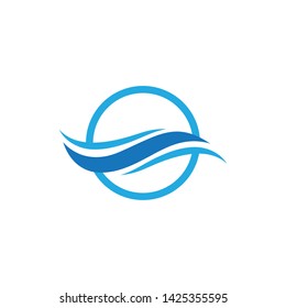 Water Wave symbol and icon Logo Template vector