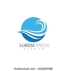 Water Wave symbol and icon Logo 