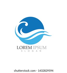 Water Wave symbol and icon Logo 