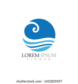 Water Wave symbol and icon Logo 