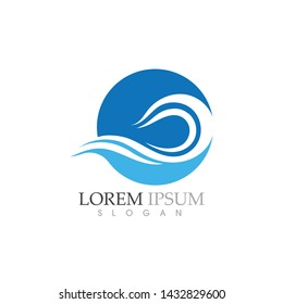 Water Wave symbol and icon Logo 