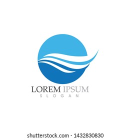 Water Wave symbol and icon Logo 