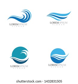 Water Wave symbol and icon Logo 