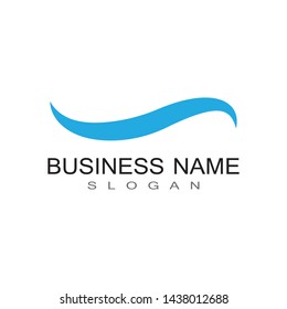 Water. Wave symbol and icon Logo. Template vector.