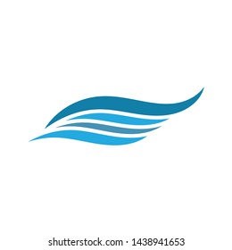 Water Wave symbol and icon Logo Template vector