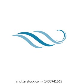 Water Wave symbol and icon Logo Template vector