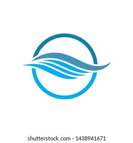 Water Wave symbol and icon Logo Template vector