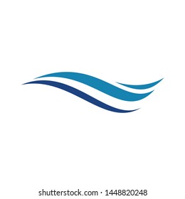 Water Wave symbol and icon Logo Template vector