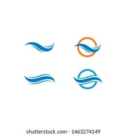 Water Wave symbol and icon Logo Template vector