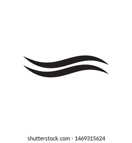 Water wave symbol. Water icon logo template in flat style