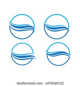 Water Wave symbol and icon Logo Template vector