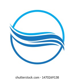 Water Wave symbol and icon Logo Template vector