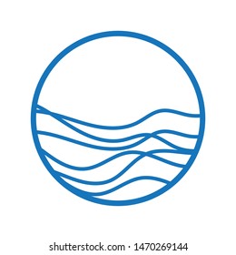 Water Wave symbol and icon Logo Template vector