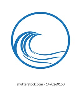 Water Wave symbol and icon Logo Template vector