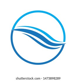 Water Wave symbol and icon Logo Template vector