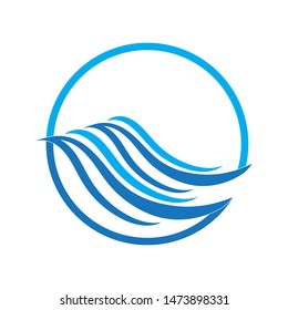 Water Wave symbol and icon Logo Template vector