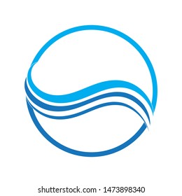Water Wave symbol and icon Logo Template vector