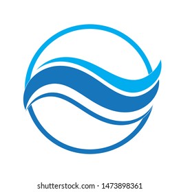 Water Wave symbol and icon Logo Template vector