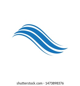 Water Wave symbol and icon Logo Template vector