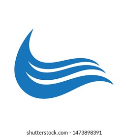 Water Wave symbol and icon Logo Template vector