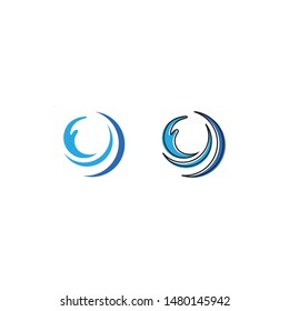 Water Wave symbol and icon Logo Template vector
