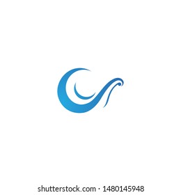 Water Wave symbol and icon Logo Template vector

