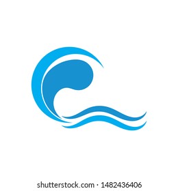 Water Wave symbol and icon Logo Template vector