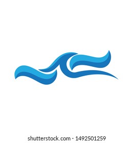 Water Wave symbol and icon Logo Template vector
