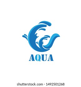 Water Wave symbol and icon Logo Template vector
